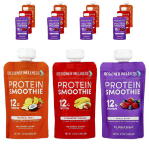 Designer Wellness Smoothie de Proteína Embalagem Variada Embalagem com 12 Unidades 120 g (42 oz) Cada