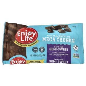 Enjoy Life Foods Megapedaços de Chocolate 100% Verdadeiro Semidesdoce 255 g (9 oz)