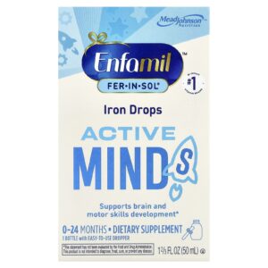 Enfamil Fer-In-Sol® Gotas de Ferro Mentes Ativas 0-24 Meses 50 ml (1 2/3 fl oz)