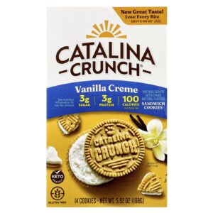 Catalina Crunch Biscoitos recheados Creme de Baunilha 14 Biscoitos 168 g (592 oz)