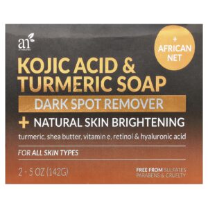 artnaturals Sabonete em Barra de Ácido Kojic e Cúrcuma Para Todos os Tipos de Pele 2 Barras 142 g (5 oz) Cada