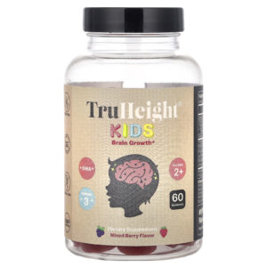 TruHeight Kids Gomas para Desenvolvimento Cerebral Para Crianças a Partir de 2 Anos Frutos Silvestres 60 Gomas