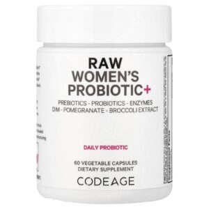 Codeage RAW Womens Probiotic+ 60 Cápsulas Vegetais