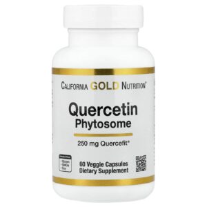 California Gold Nutrition Quercetin Phytosome Quercefit® 250 mg 60 Cápsulas Vegetais