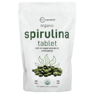 Micro Ingredients Espirulina Orgânica 720 Comprimidos