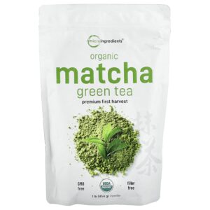 Micro Ingredients Chá Verde Matcha Orgânico em Pó 454 g (1 lb)
