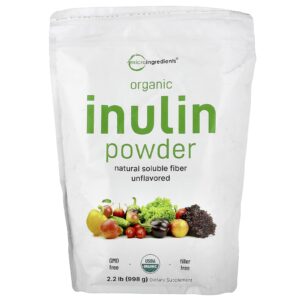 Micro Ingredients Inulina Orgânica em Pó Sem Sabor 998 g (22 lb)