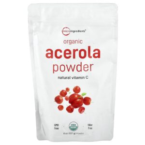 Micro Ingredients Acerola Orgânica em Pó 227 g (8 oz)