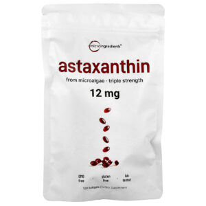 Micro Ingredients Astaxantina 12 mg 120 Cápsulas Softgel