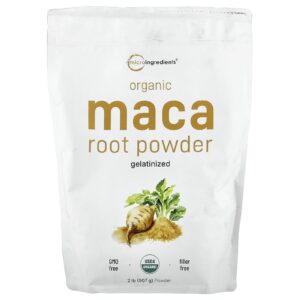 Micro Ingredients Raiz de Maca-Peruana Orgânica em Pó 907 g (2 lb)