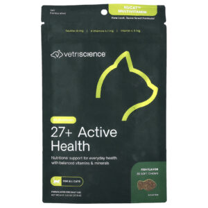 VetriScience Multivitamínico NuCat™ Para Todos os Gatos Peixe 30 Cápsulas Mastigáveis 375 g (132 oz)