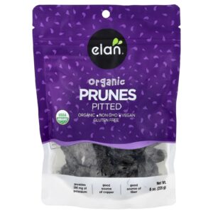 Elan Ameixas Secas Orgânicas Sem Caroço 225 g (8 oz)