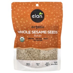 Elan Sementes de Gergelim Integral Orgânico Cru 250 g (88 oz)
