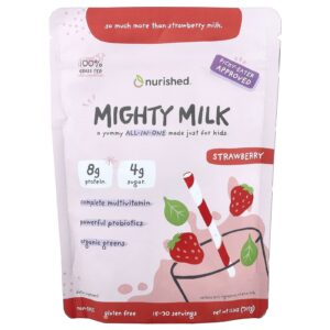 Nurished Kids Mighty Milk Morango 315 g (111 oz)