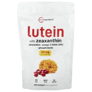 Micro Ingredients Luteína com Zeaxantina 400 Cápsulas Softgel
