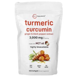 Micro Ingredients Curcumina de Cúrcuma 300 Cápsulas Softgel