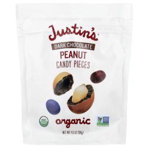 Justins Nut Butter Pedaços de Doce de Amendoim Orgânico Chocolate Amargo 128 g (45 oz)