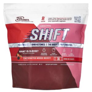 Real Ketones Shift Frutos Silvestres Mistos e Cafeinados 30 Embalagens 73 g (026 oz) Cada