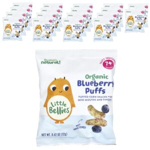 Little Bellies Puffs de Mirtilo Orgânicos A Partir de 7 Meses 18 Sacos 12 g (042 oz) Cada