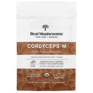 Real Mushrooms Cordyceps-M™ Extrato de Cogumelo Orgânico em Pó 150 g (529 oz)