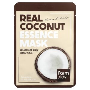 Farmstay Máscara de Beleza de Coco Real 1 folha 23 ml (078 fl oz)