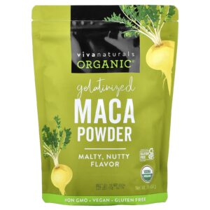 Viva Naturals Maca-Peruana Gelatinizada Orgânica em Pó 454 g (1 lb)