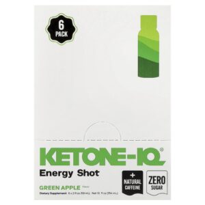 Ketone-IQ Energy Shot Maçã Verde 6 Frascos 59 ml (2 fl oz) Cada