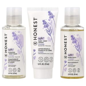 The Honest Company Miniprodutos Essenciais para Bebês Lavanda Conjunto com 4 Unidades