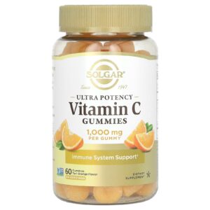 Solgar Gomas de Vitamina C de Ultrapotência Laranja Azeda 1.000 mg 60 Gomas