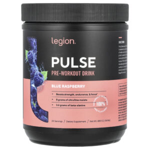 Legion Athletics Pulse Bebida Pré-Treino Framboesa Azul 480 g (106 lb)