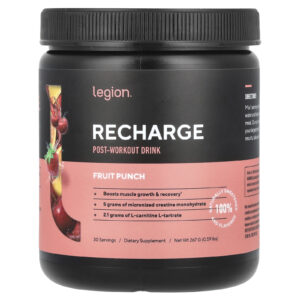 Legion Athletics Recharge Bebida Pós-Treino Ponche de Frutas 267 g (059 lb)
