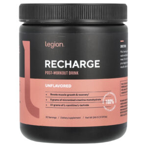 Legion Athletics Recharge Bebida Pós-Treino Sem Sabor 246 g (054 lb)
