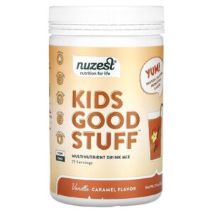 Nuzest Kids Good Stuff Mistura para Bebida Multinutriente Caramelo com Baunilha 225 g (79 oz)