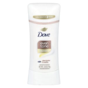 Dove Even Tone + Nicotinamida Desodorante Antitranspirante Manteiga de Karité e Baunilha 74 g (26 oz)