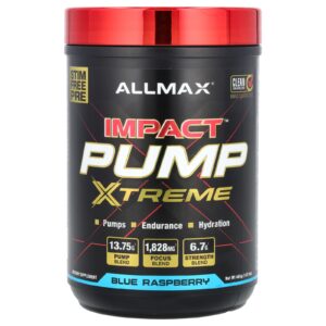 ALLMAX Impact™ Pump Xtreme Framboesa Azul 465 g (102 lb)