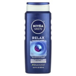 Nivea Homens Sabonete Líquido 3 em 1 Relaxante Lavanda + Sândalo 500 ml (169 fl oz)