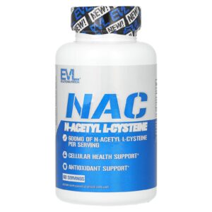 EVLution Nutrition NAC 600 mg 60 Cápsulas Vegetais