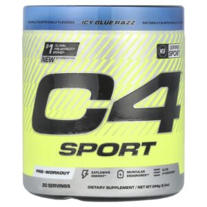 C4 / Cellucor C4® Sport Pré-treino Framboesa Azul Refrescante 244 g (86 oz)