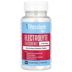 Vitassium Electrolyte FastChews® Fruit Punch 60 Chewable Tablets