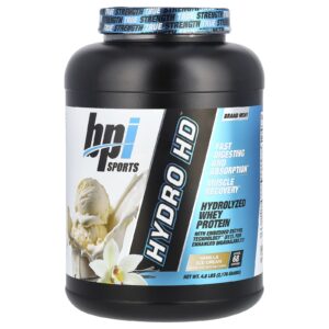 BPI Sports Hydro HD™ Proteína Whey Hidrolisada Sorvete de Baunilha 2.176 g (48 lb)