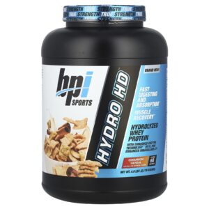 BPI Sports Hydro HD™ Proteína Whey Hidrolisada Cereal com Canela 2.176 g (48 lb)