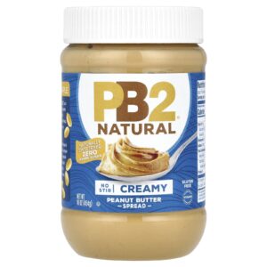 PB2 Foods Manteiga de Amendoim Natural Cremosa 454 g (16 oz)
