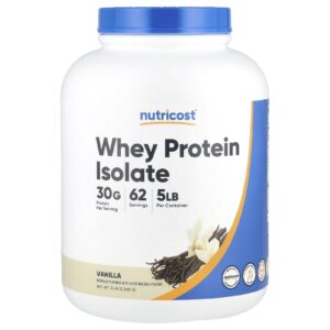 Nutricost Isolado de Proteína Whey Baunilha 2.268 g (5 lb)