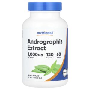 Nutricost Extrato de Andrographis 1.000 mg 120 Cápsulas (500 mg por Cápsula)