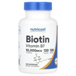 Nutricost Biotina 10.000 mcg 120 Cápsulas