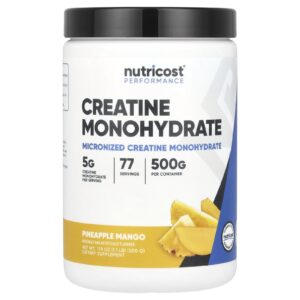 Nutricost Performance Creatina Mono-Hidratada Abacaxi e Manga 500 g (11 lb)