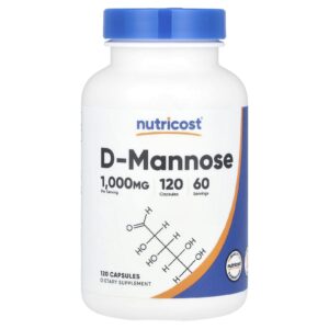 Nutricost D-Manose 120 Cápsulas (500 mg por Cápsula)