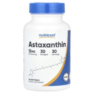 Nutricost Astaxantina 12 mg 30 Cápsulas Softgel