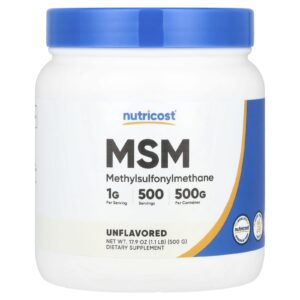 Nutricost MSM Unflavored 17.9 oz (500 g)