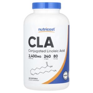 Nutricost CLA 240 Cápsulas Softgel (800 mg por Cápsula Softgel)